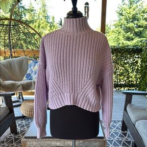 Mavi | Knit Lavender Cropped  Sweater
